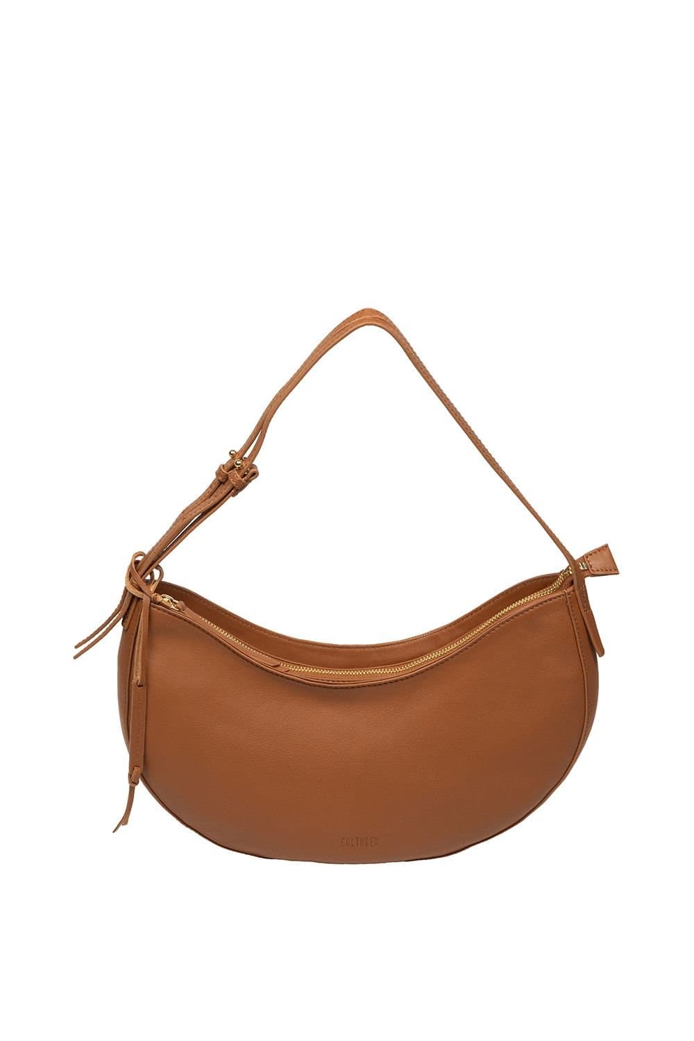 Cultured London Cultured London Women's 'Consuelo' Leather Grab Bag in Tan