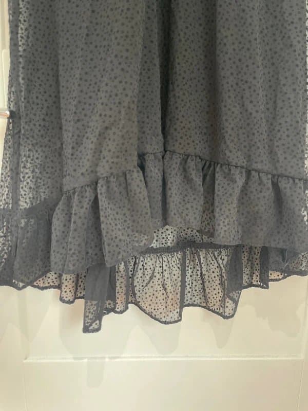 New Look New Look Black Devore Spot Dress Sz 8