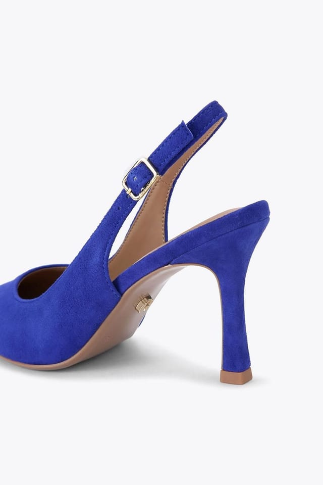 Carvela Carvela Women's 'Corletta Sling Court' Suede Heels in Blue - 3