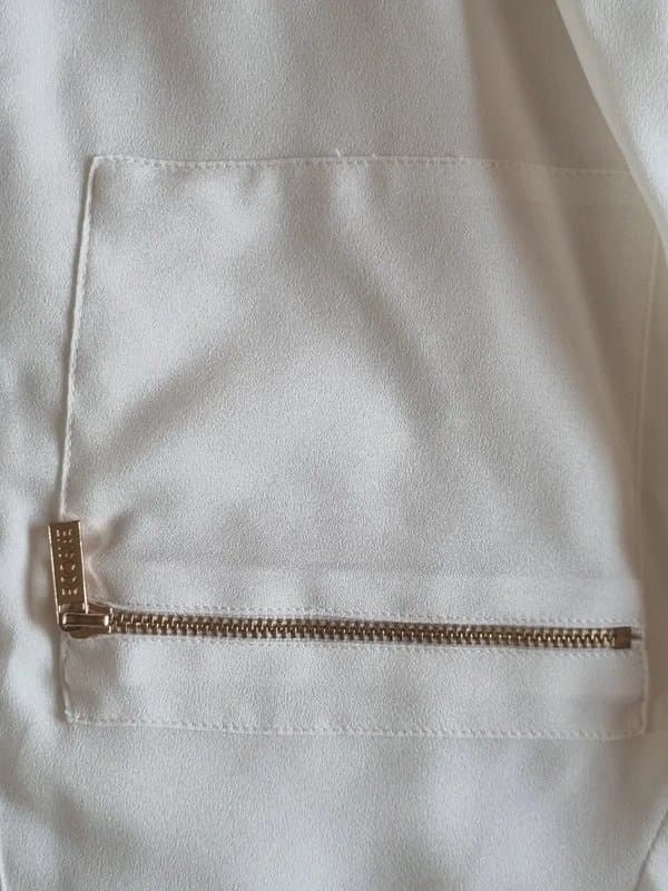 Episode episode cream utility shirt gold zippers & buttons size s