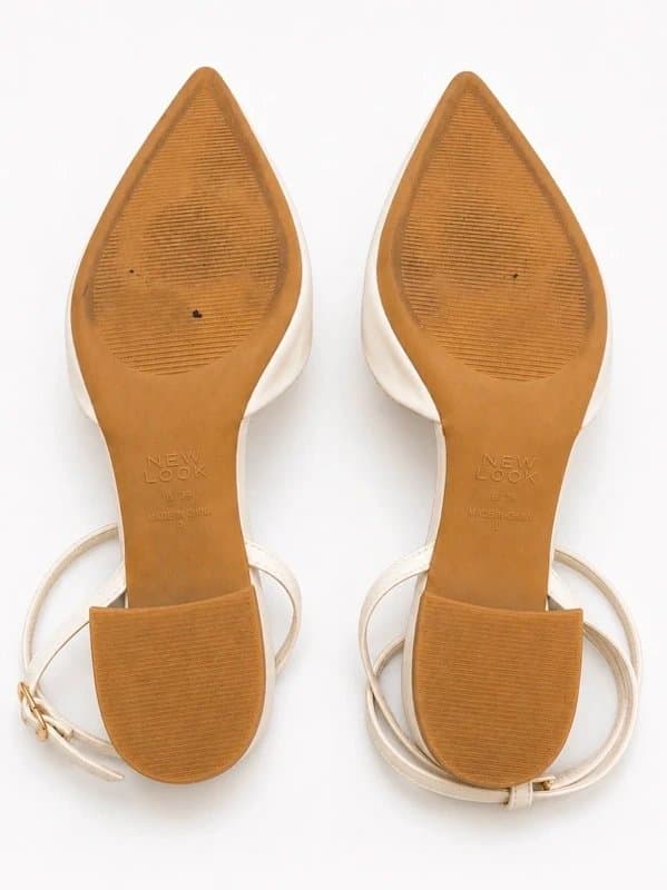 New Look New Look cream Block Heel Ankle Strap Shoes – UK 6 / EU 39