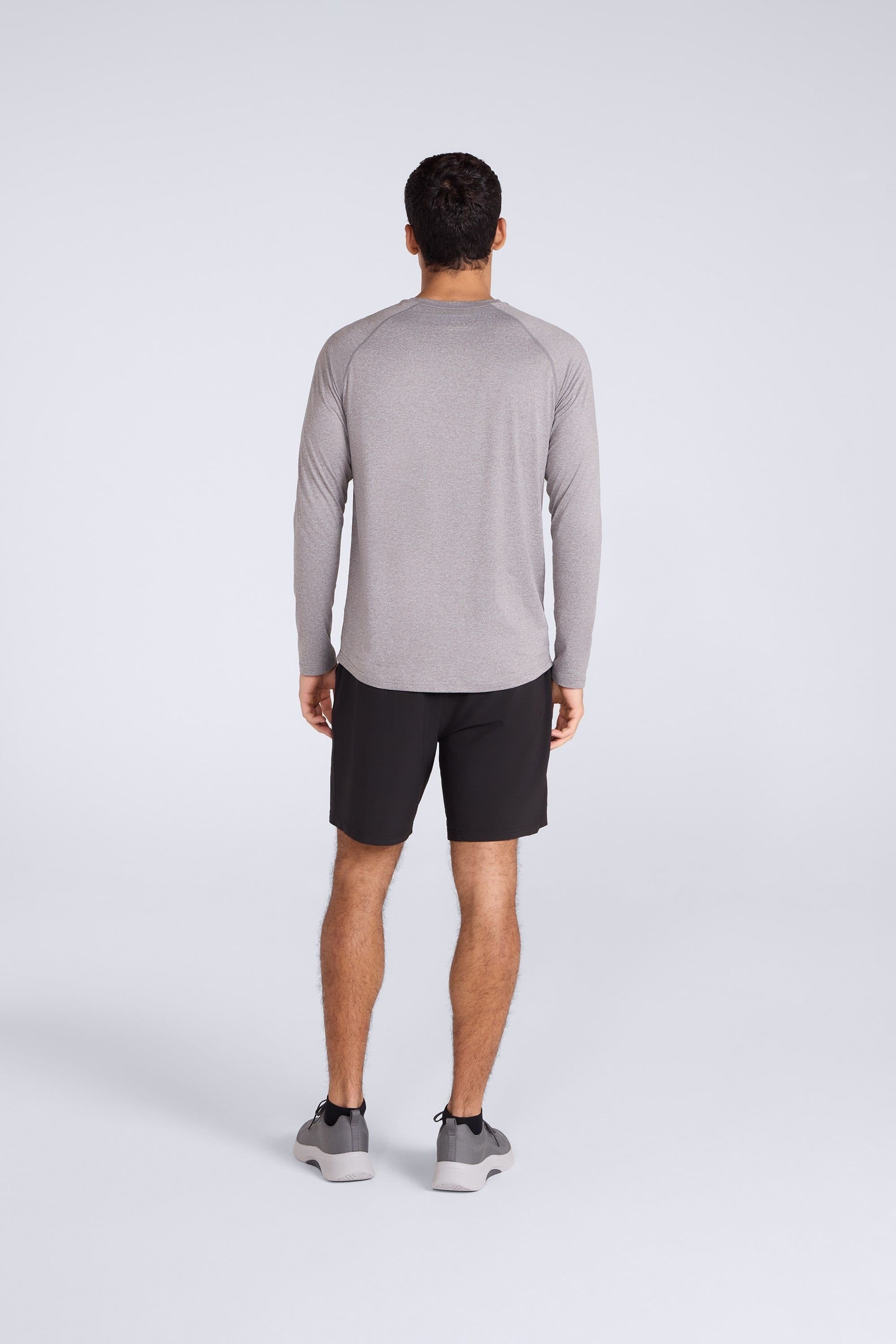 Animal Animal Men's Soft Lightweight Casual Long Sleeve Tee Comfy Quick Dry Active T-Shirt in Charcoal - 3