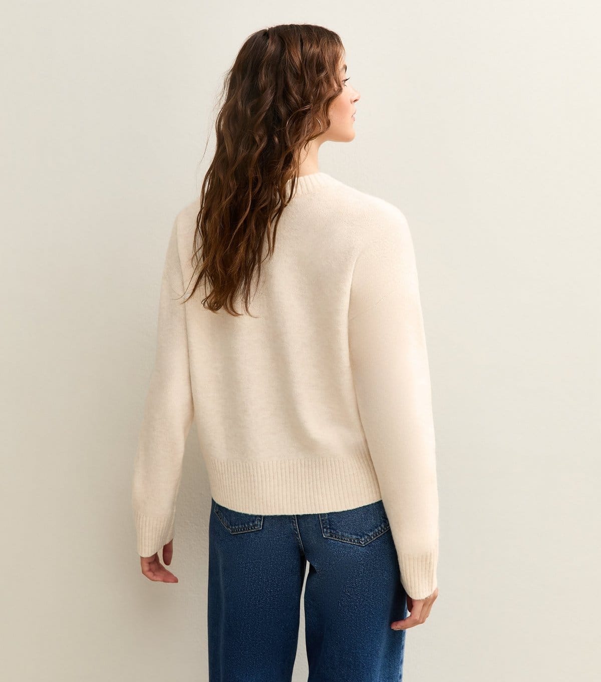 New Look Women's Cream Christmas Sequinned Santa Baby Slogan Jumper New Look - 4