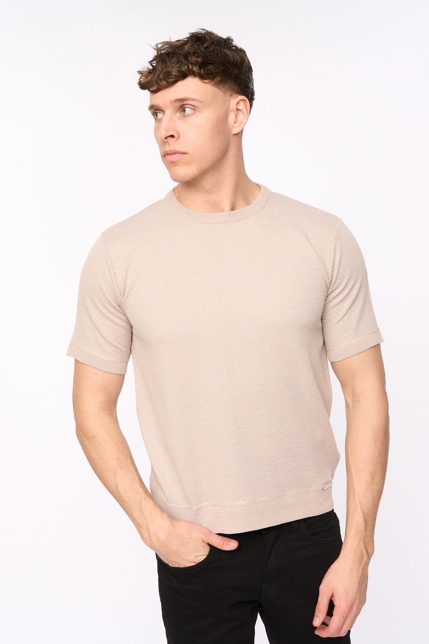 Duck&Cover Stone Marvela Structured Knitted T-Shirt