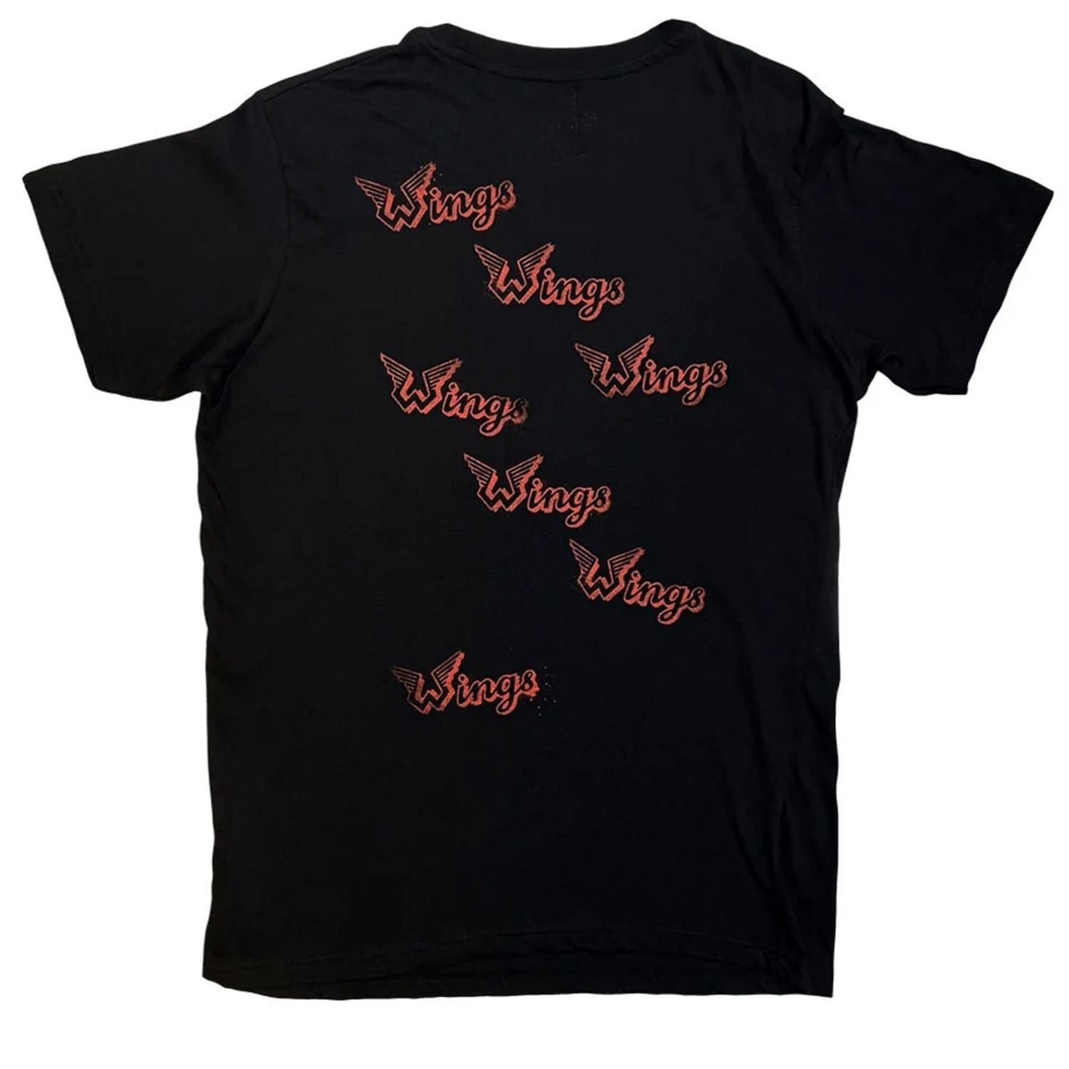 Paul McCartney & Wings Paul McCartney & Wings Men's Collage Back Print T-Shirt in Black - 2