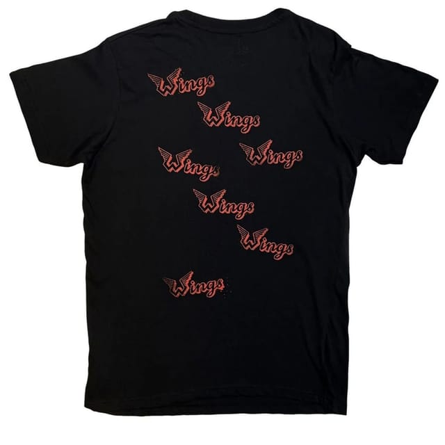 Paul McCartney & Wings Paul McCartney & Wings Men's Collage Back Print T-Shirt in Black - 2