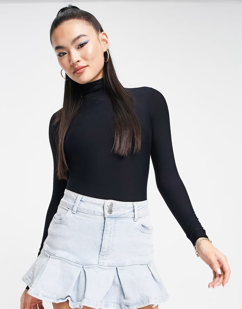 ASOS Commando turtleneck bodysuit in black - 1