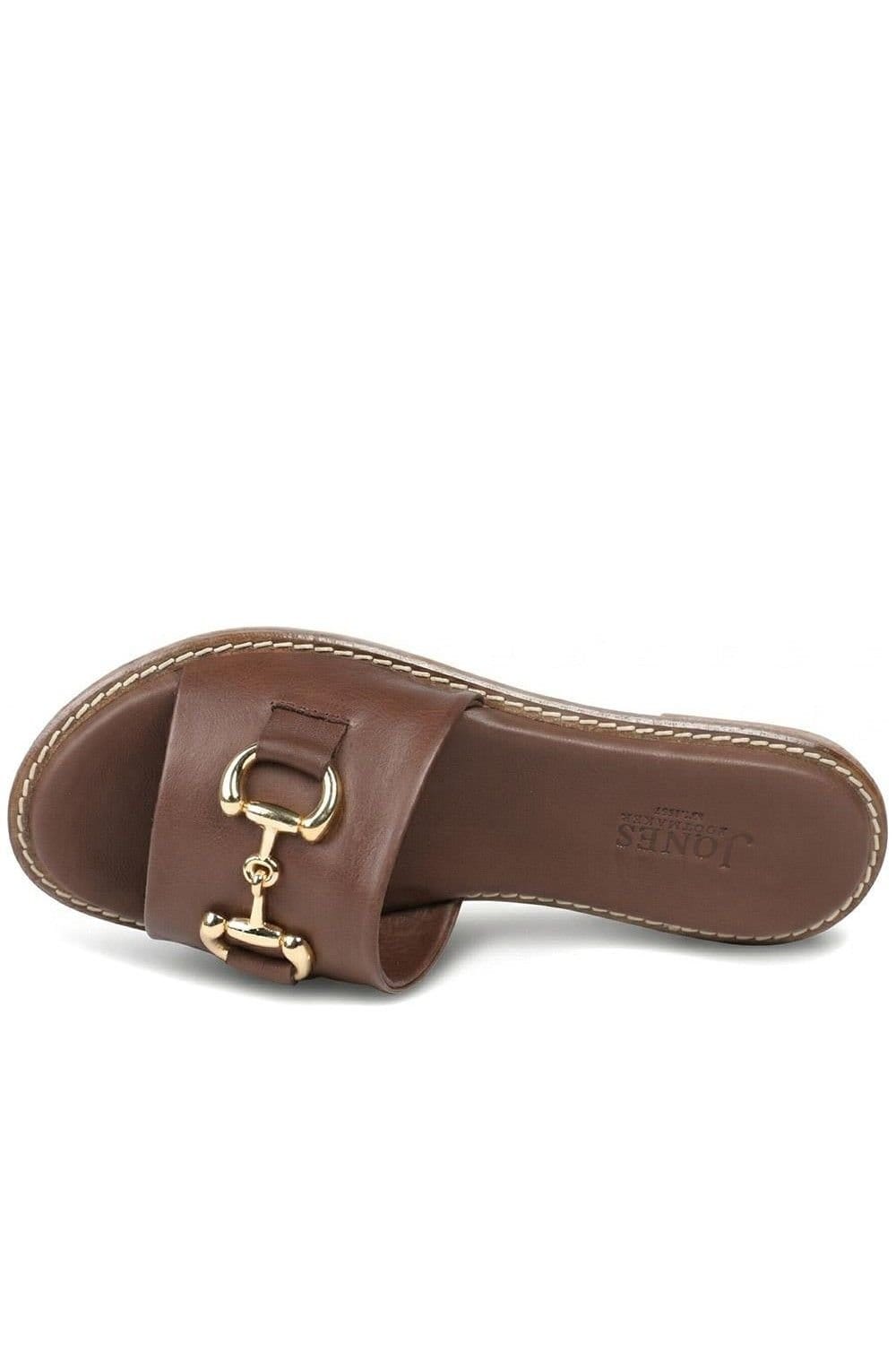 Jones Bootmaker Jones Bootmaker Women's Emillina Leather Buckle Mule Sandals in Brown - 4