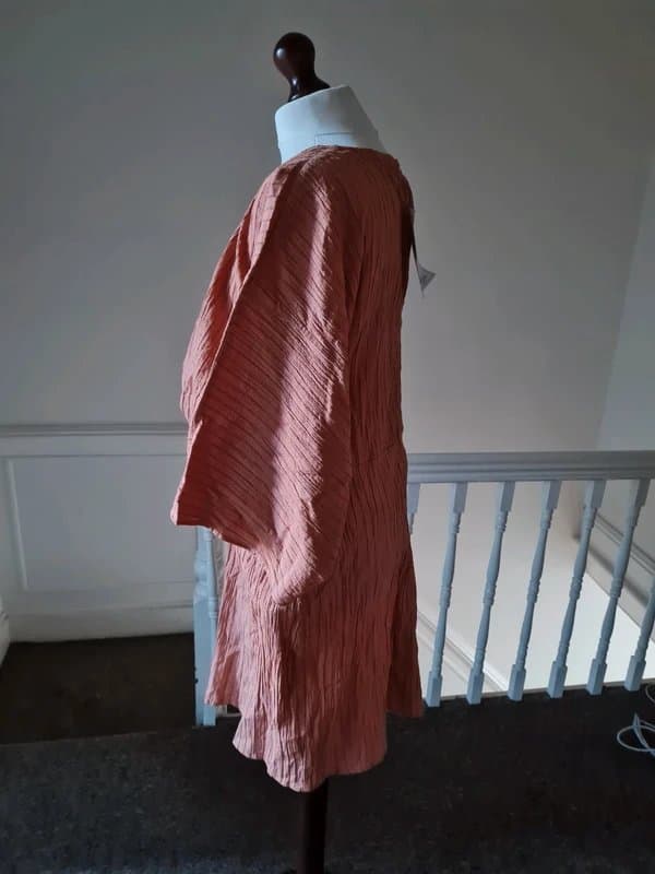 ASOS Curve Bnwt New asos curve sample 18 beige brown tie waist Kaftan low cut dress kimono ooak evening party