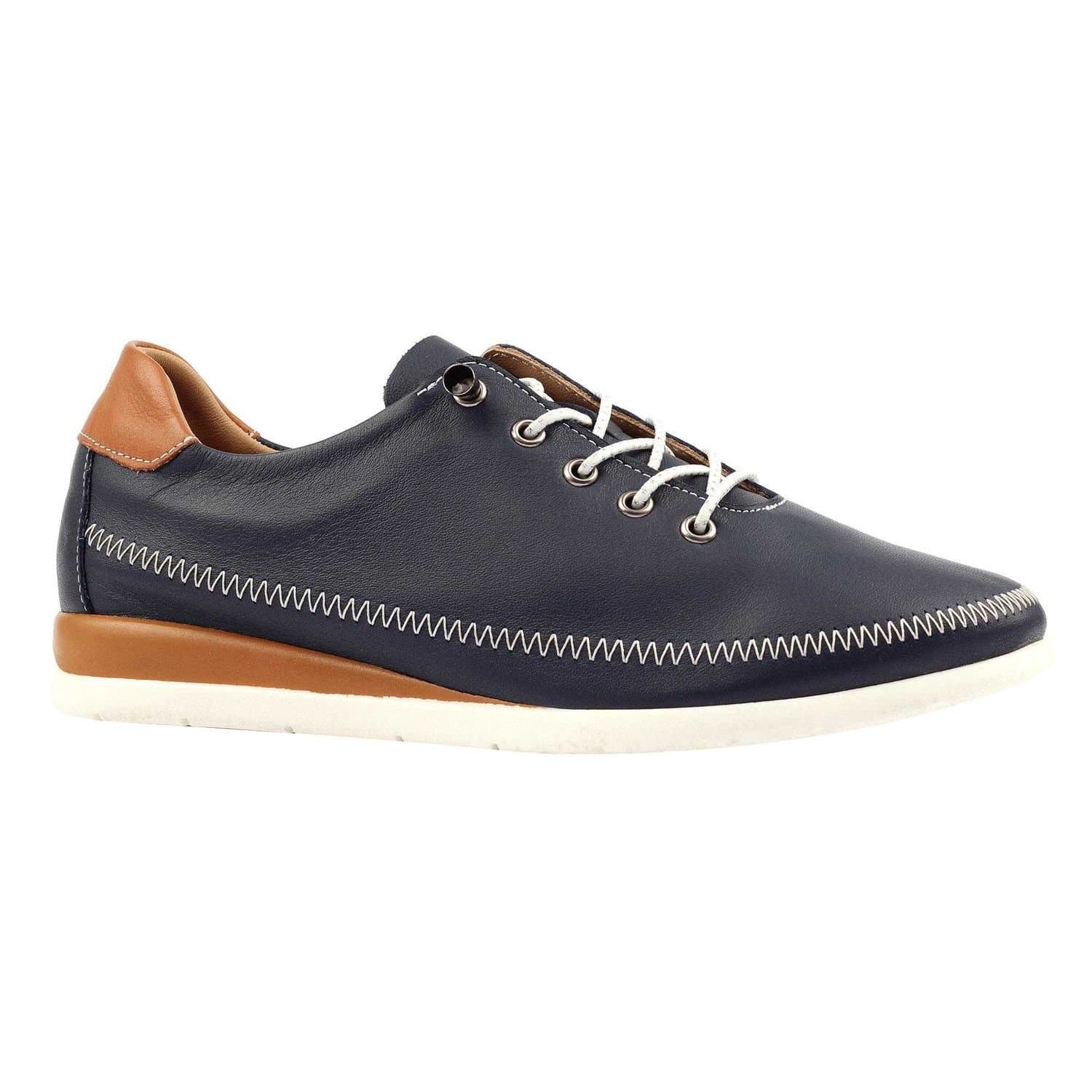 Lunar Lunar Women's Penelopy Leather Trainers in Navy