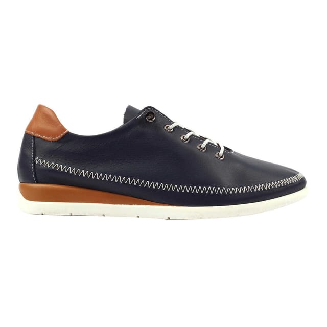 Lunar Lunar Women's Penelopy Leather Trainers in Navy - 2