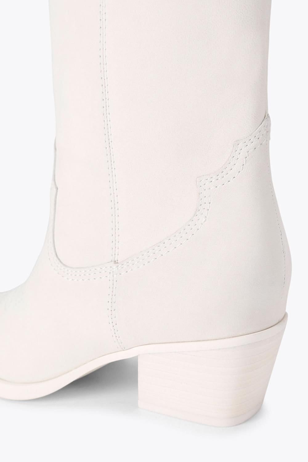 Kurt Geiger London Kurt Geiger London Women's 'Kc Kiss Cowboy Boot' Suede Boots in White - 4