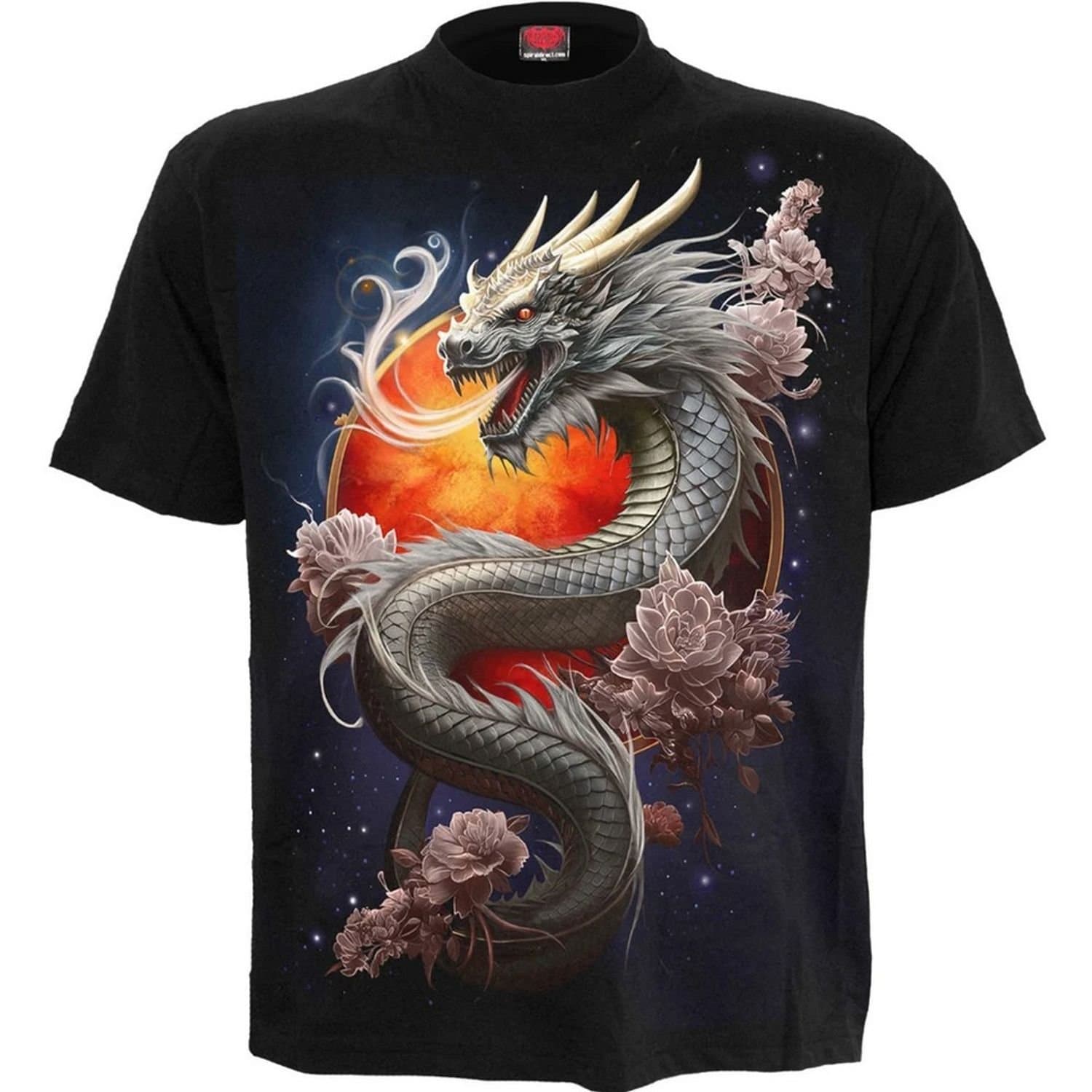 Spiral Direct Spiral Direct Men's Sun Dragon T-Shirt in Black