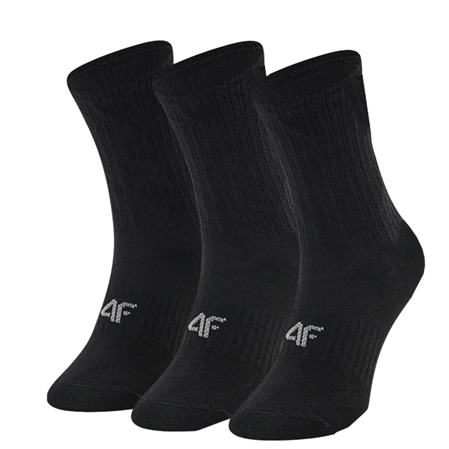 4F 4F Men's M478 Socks (Pack of 3) in Black