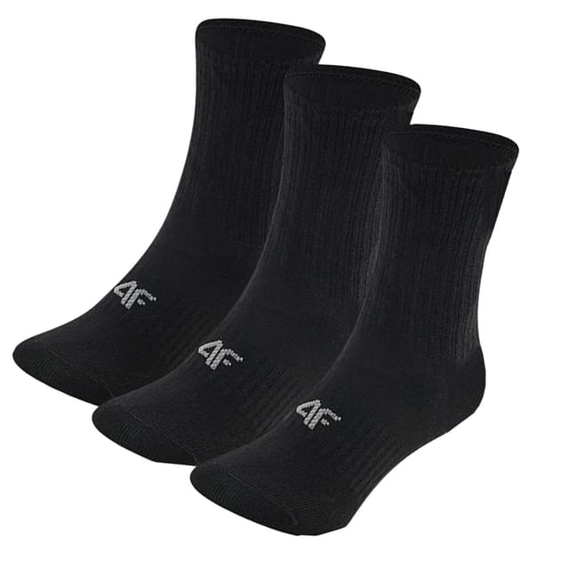 4F 4F Men's M478 Socks (Pack of 3) in Black - 2