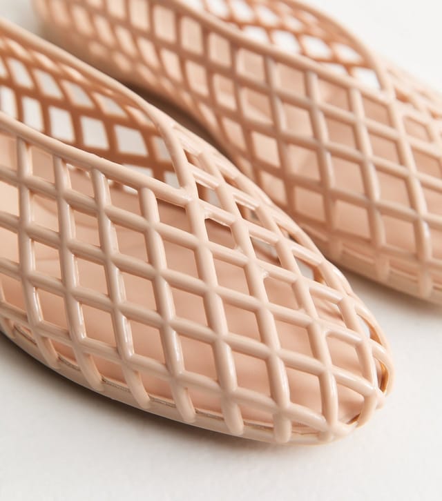 New Look Women's Truffle Pink Jelly Ballet Pumps New Look - 3