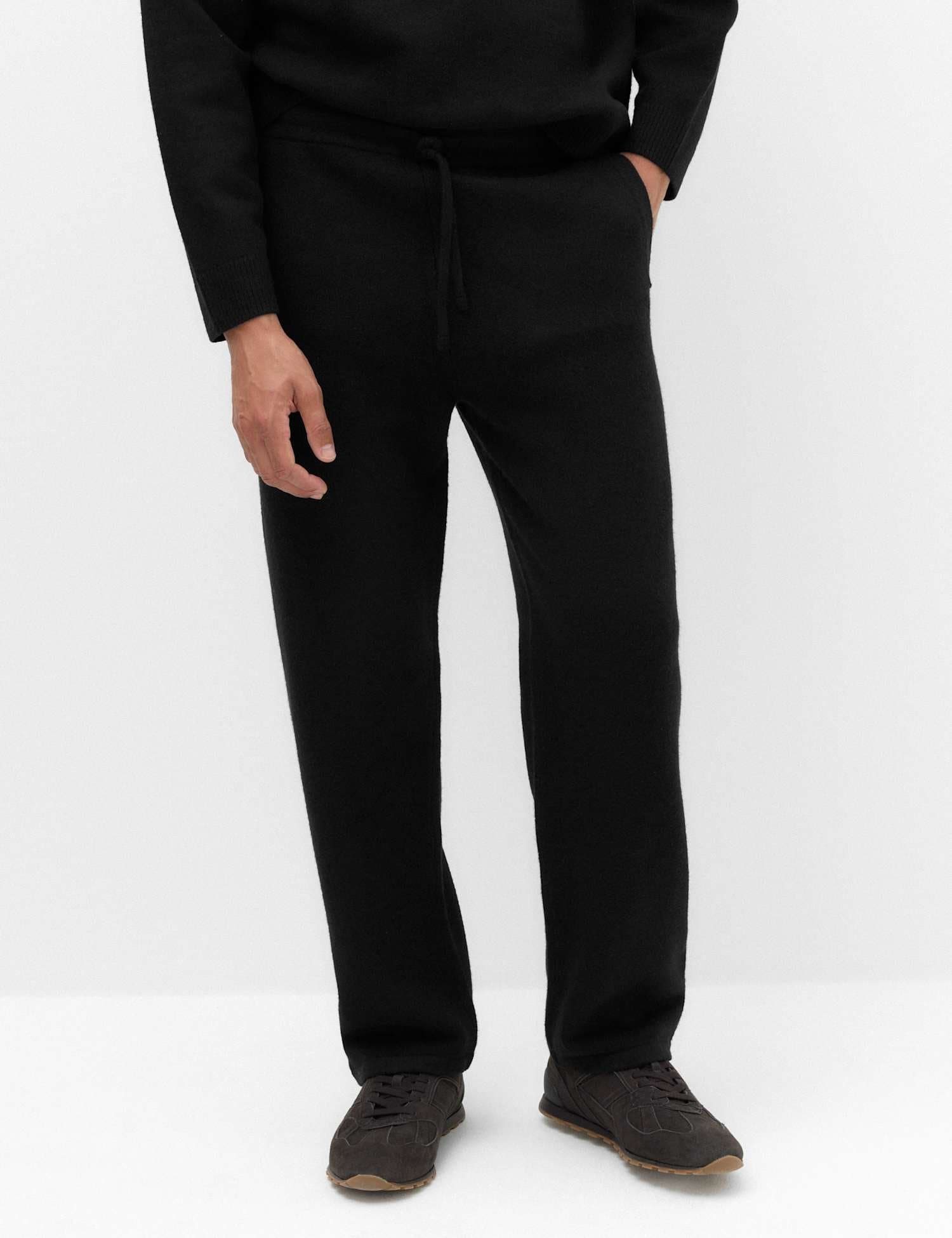Marks & Spencer M&S Regular Fit Knitted Joggers Black