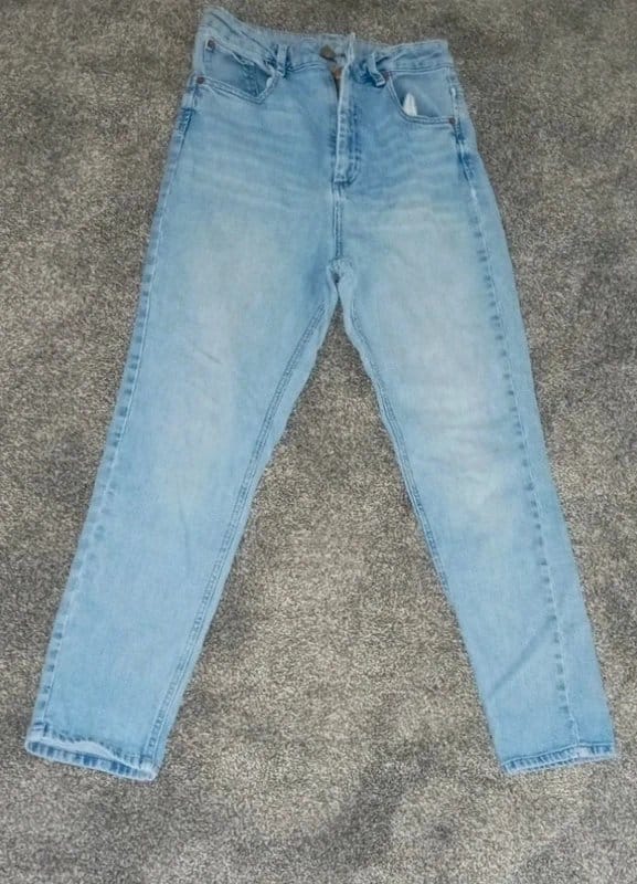ASOS Light Blue High Waist Straight Leg Jeans | W30 L30