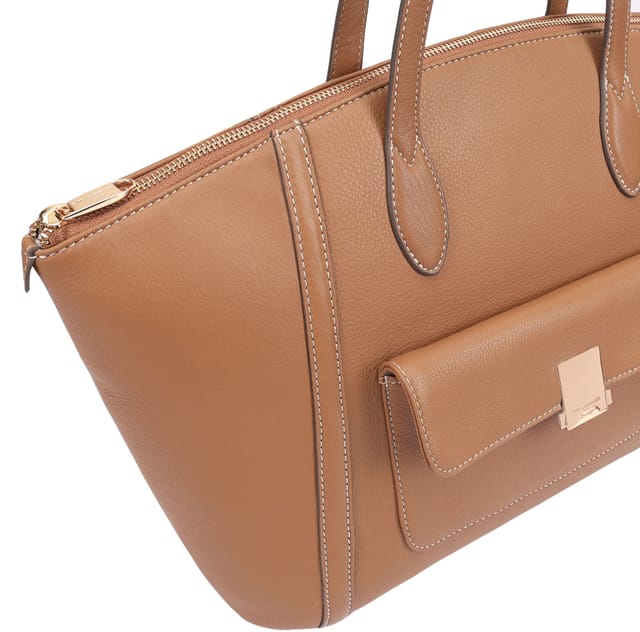 Paul Costelloe Paul Costelloe Women's Shiriya Leather Shoulder Bag in Tan - 3