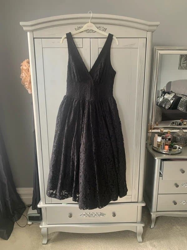 New Look New look black wedding guest dress