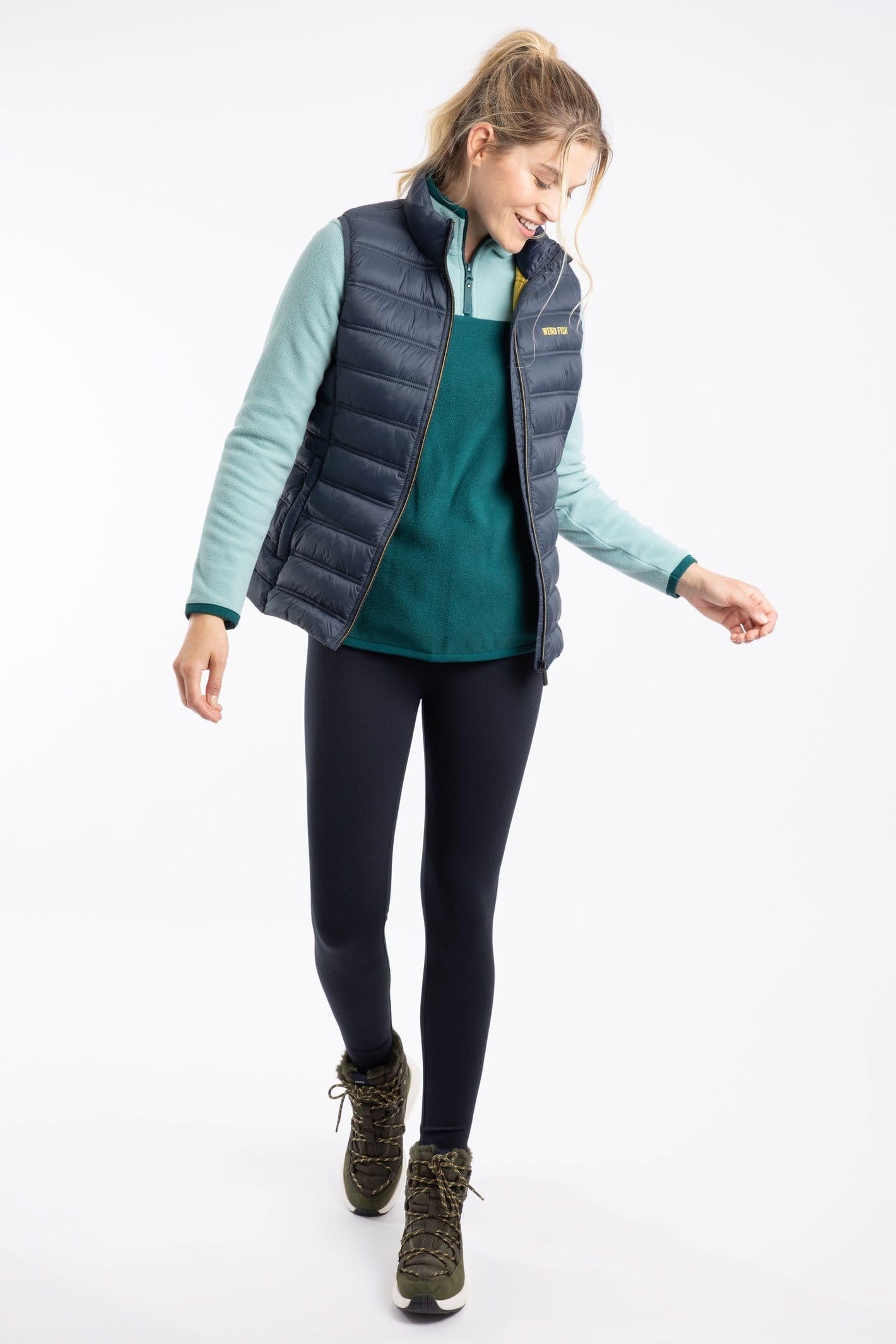 Weird Fish Weird Fish Women's Atissa Lightweight Padded Gilet in Dark Navy - 4