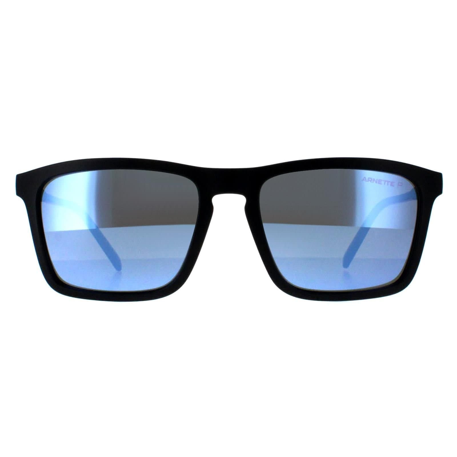 Arnette Arnette Men's Rectangle Matte Black Dark Grey Mirror Water Polarized AN4283 Shyguy