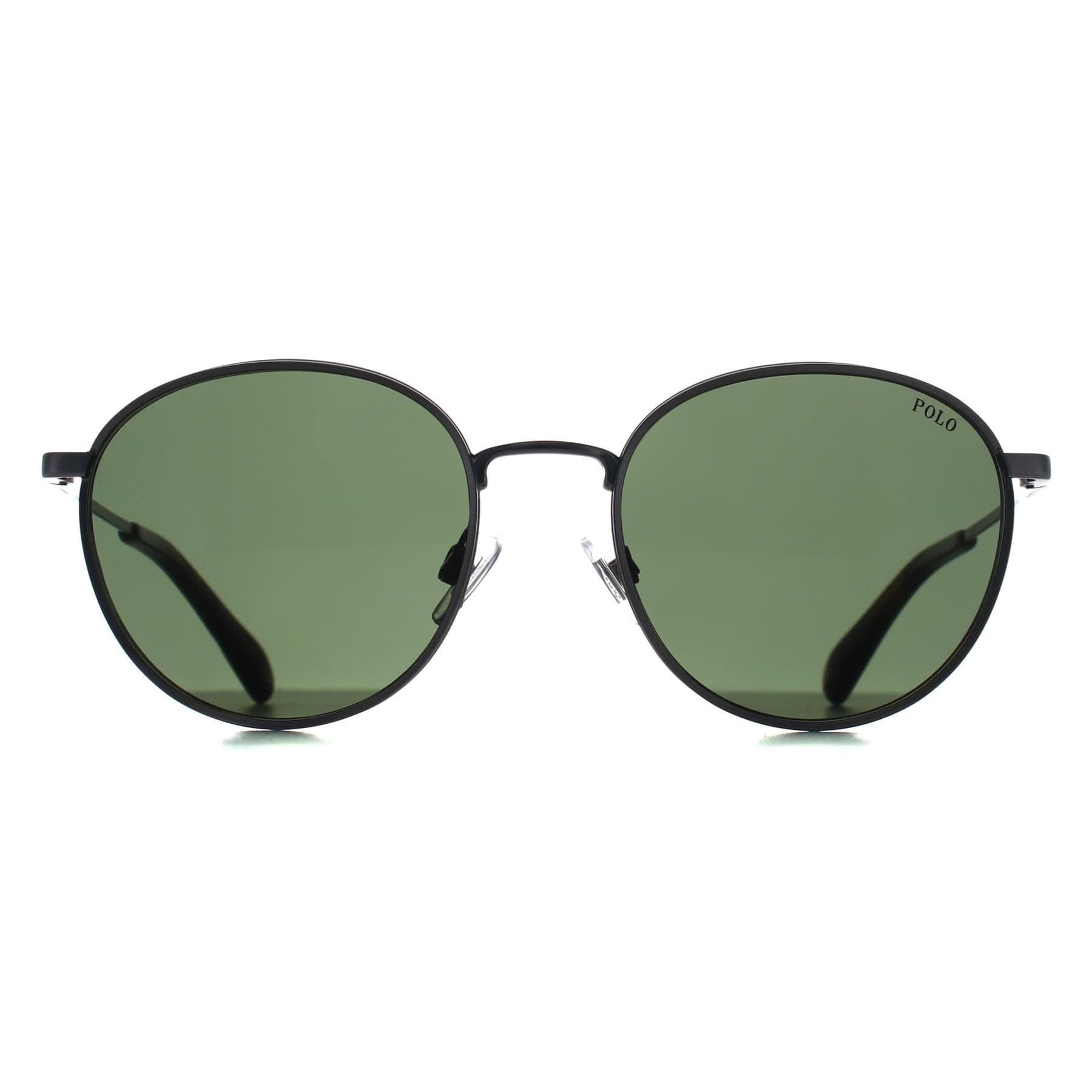 Polo Ralph Lauren Polo Ralph Lauren Men's Round Semishiny Gunmetal Bottle Green PH3163 in Silver