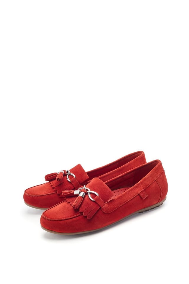 Moda In Pelle Moda In Pelle Women's 'Essana' Suede Loafers in Orange - 2