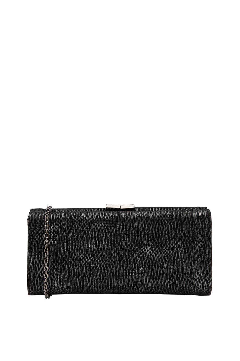 Lotus Lotus Women's 'Rosanna' Black Reptile Clutch Bag