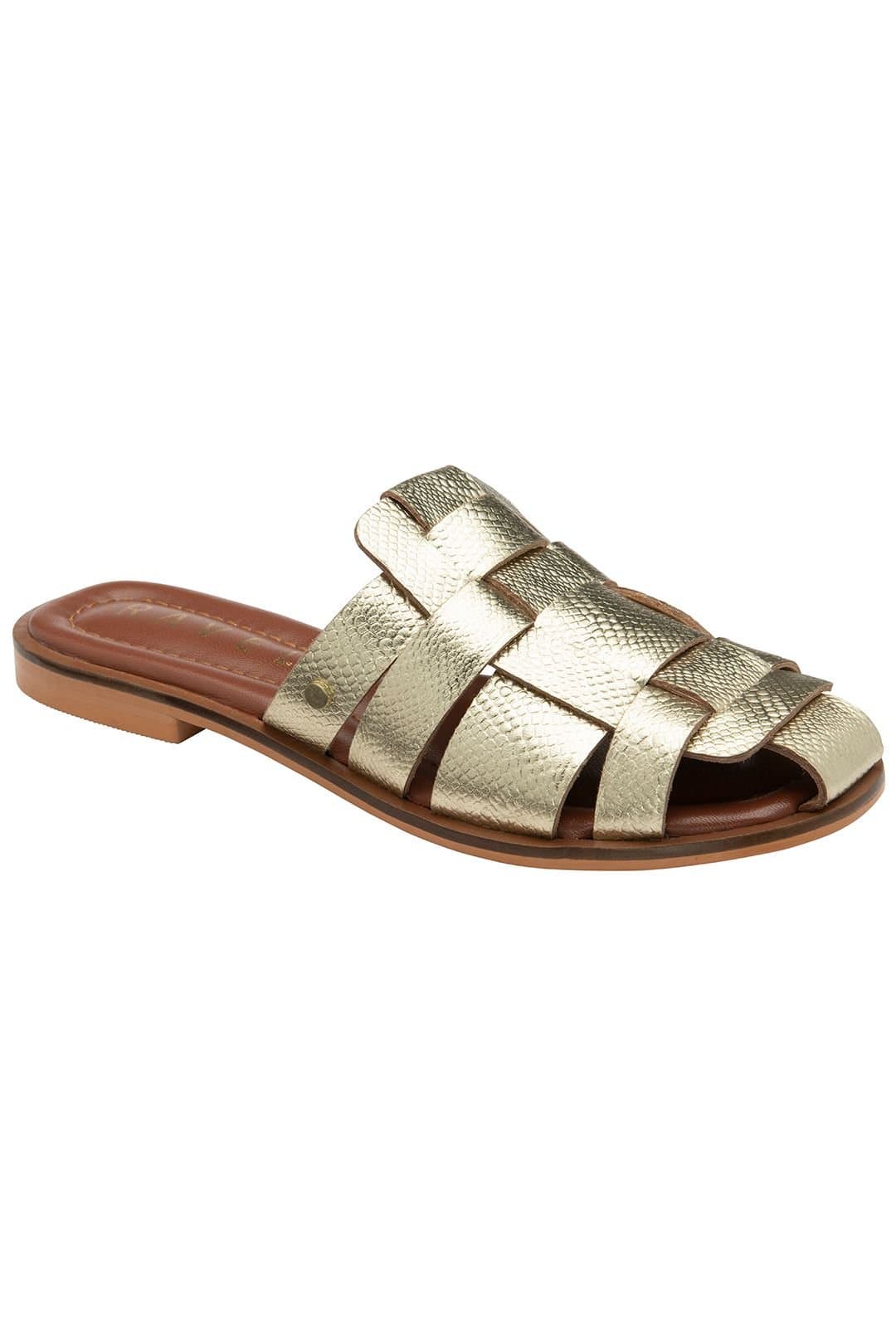 Ravel Ravel Women's 'Mitford' Leather Mule Sandals in Gold