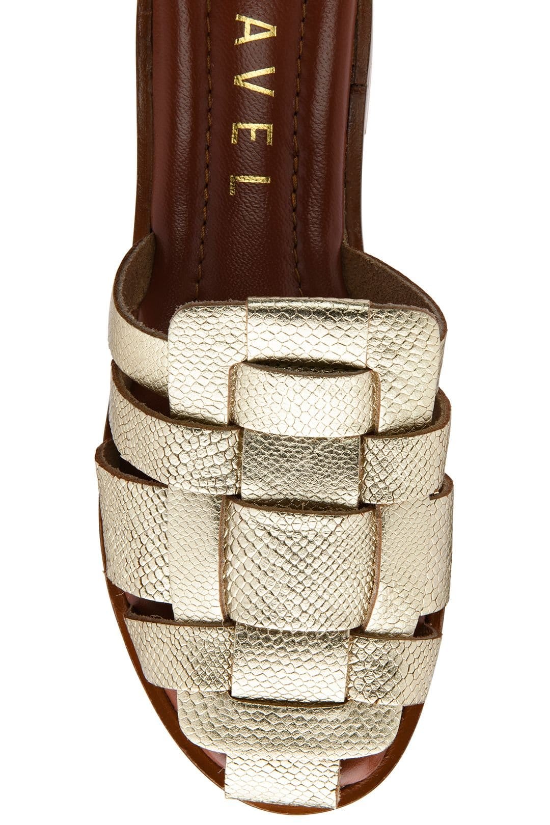Ravel Ravel Women's 'Mitford' Leather Mule Sandals in Gold - 4