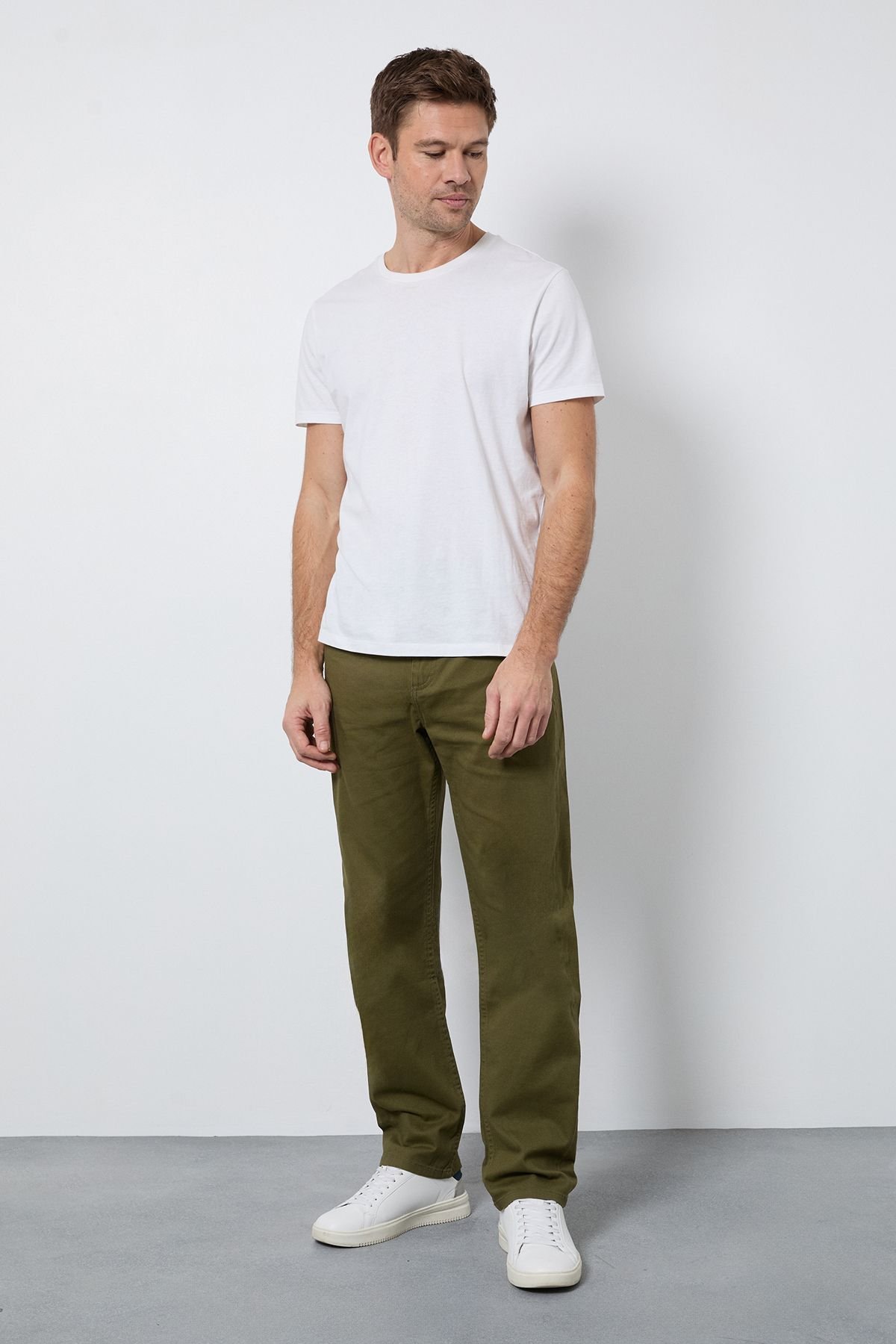 Maine Maine Men's Khaki Stretch Twill Straight Leg Jeans - 3