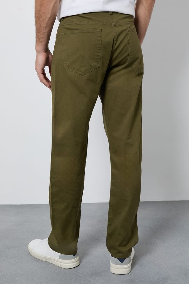 Maine Maine Men's Khaki Stretch Twill Straight Leg Jeans - 3