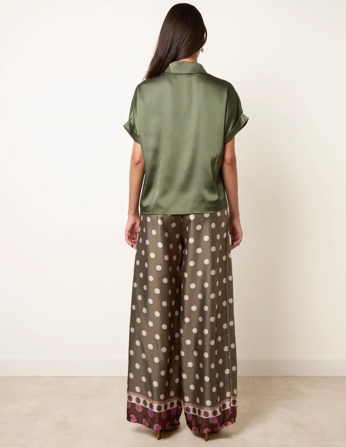 Blue Vanilla Tie Shirt Polka Dot Trouser Set - 4