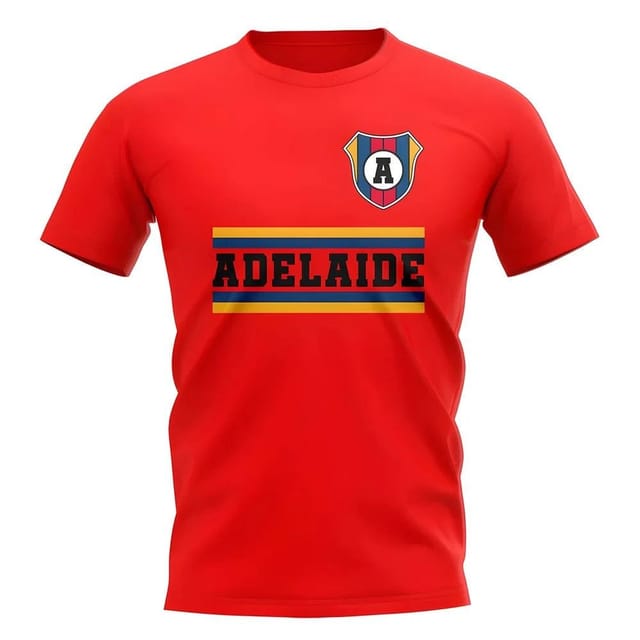 Adelaide United Adelaide United Men's Personalised Core Football Club T-Shirt in Red - 2