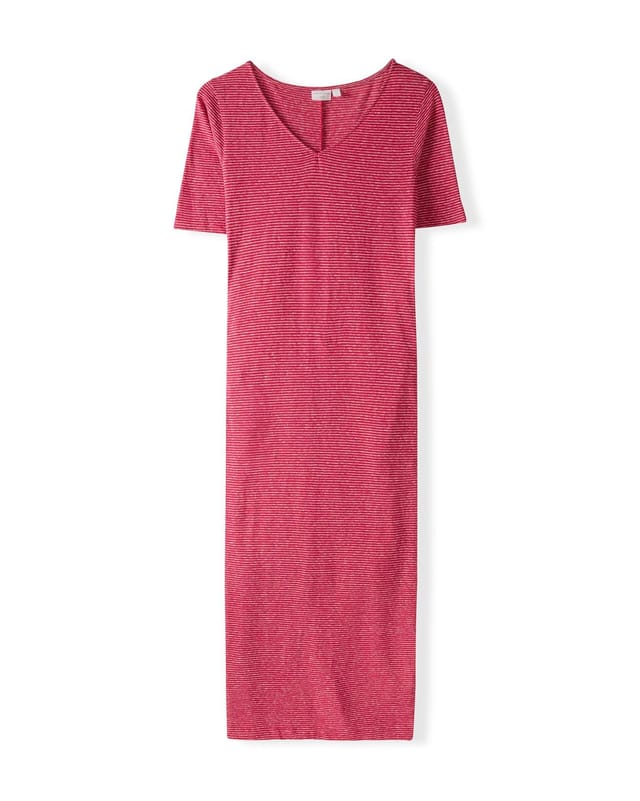 Celtic & Co Celtic & Co Women's Linen Blend Midi Dress in Bright Pink - 2