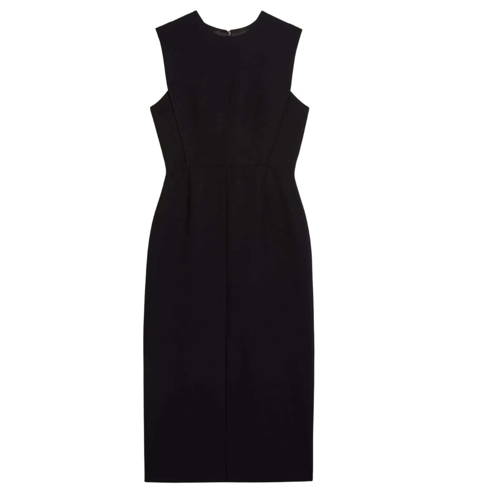 Ted Baker Ted Baker Women's Manabdl Sleeveless Round Neck Regular Fit Midi Dress in Black