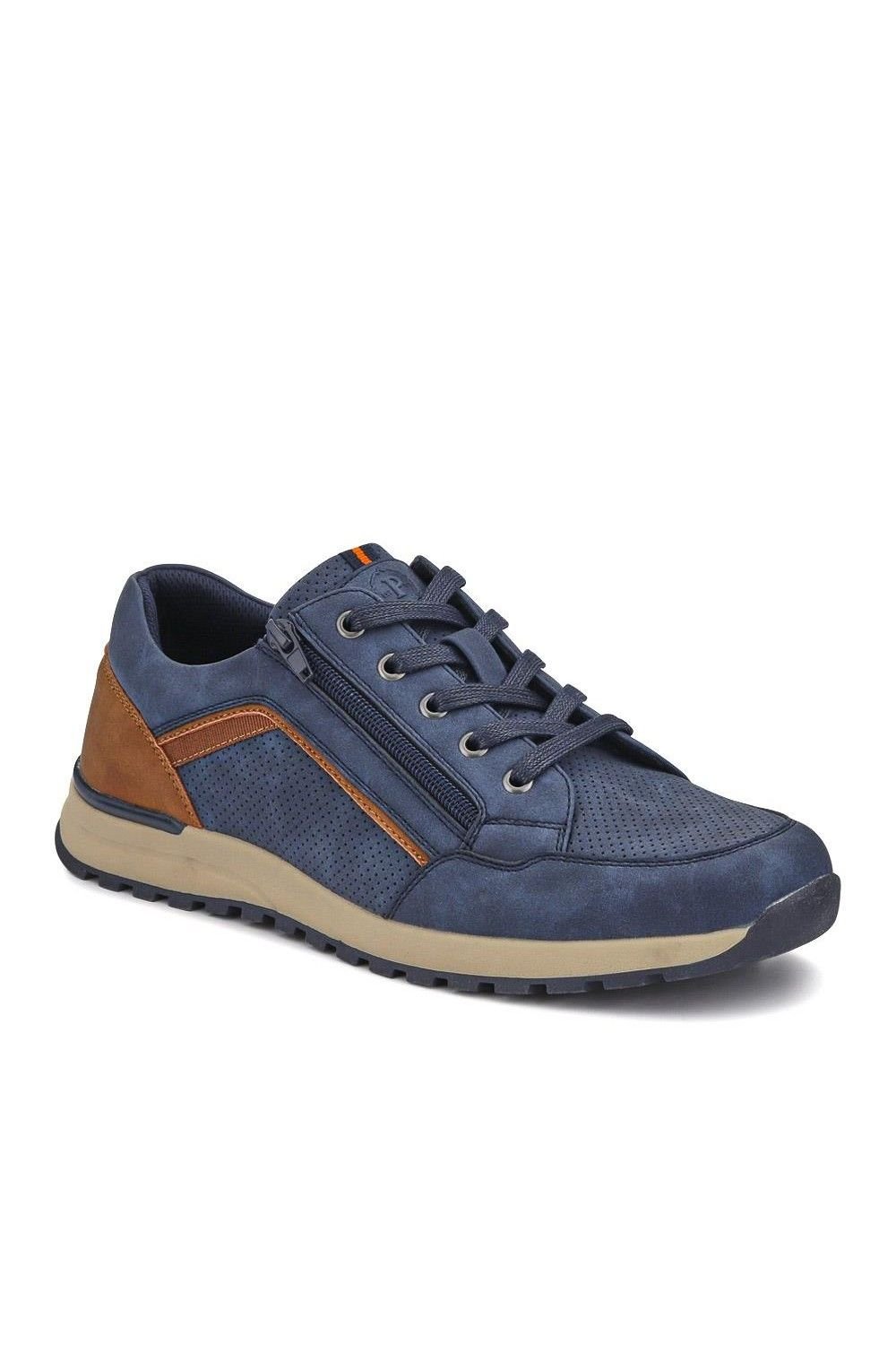 Pavers Pavers Men's Casual Lace-Up Trainers in Navy - 1