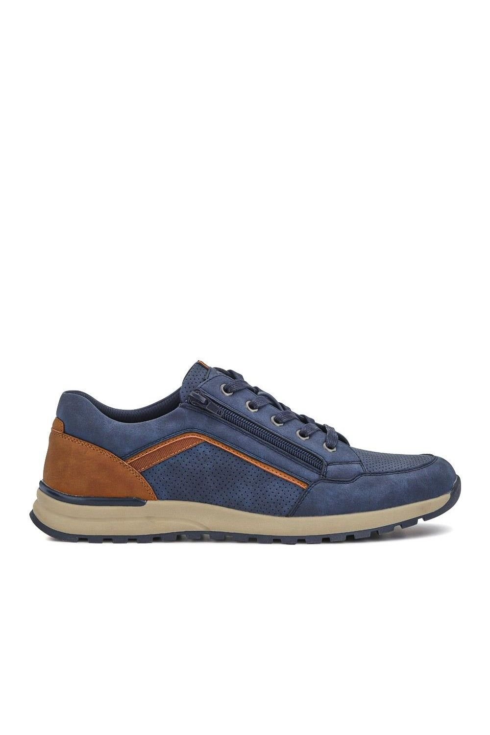 Pavers Pavers Men's Casual Lace-Up Trainers in Navy - 2