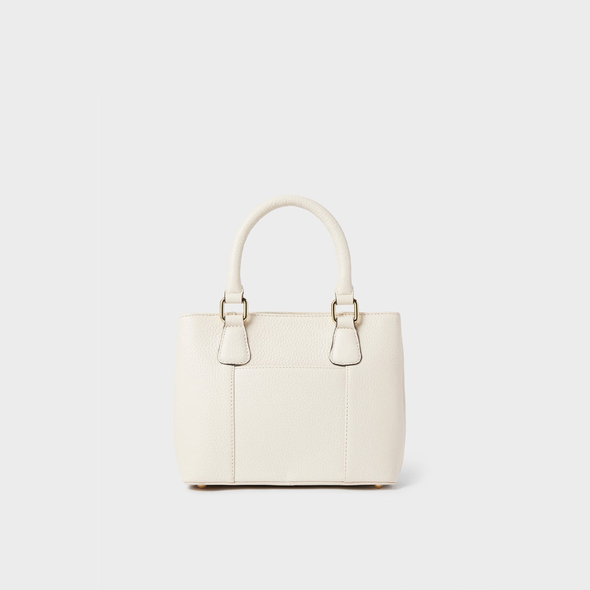 OSPREY LONDON OSPREY LONDON Women's The Adaline Mini Leather Grab Bag in White - 4