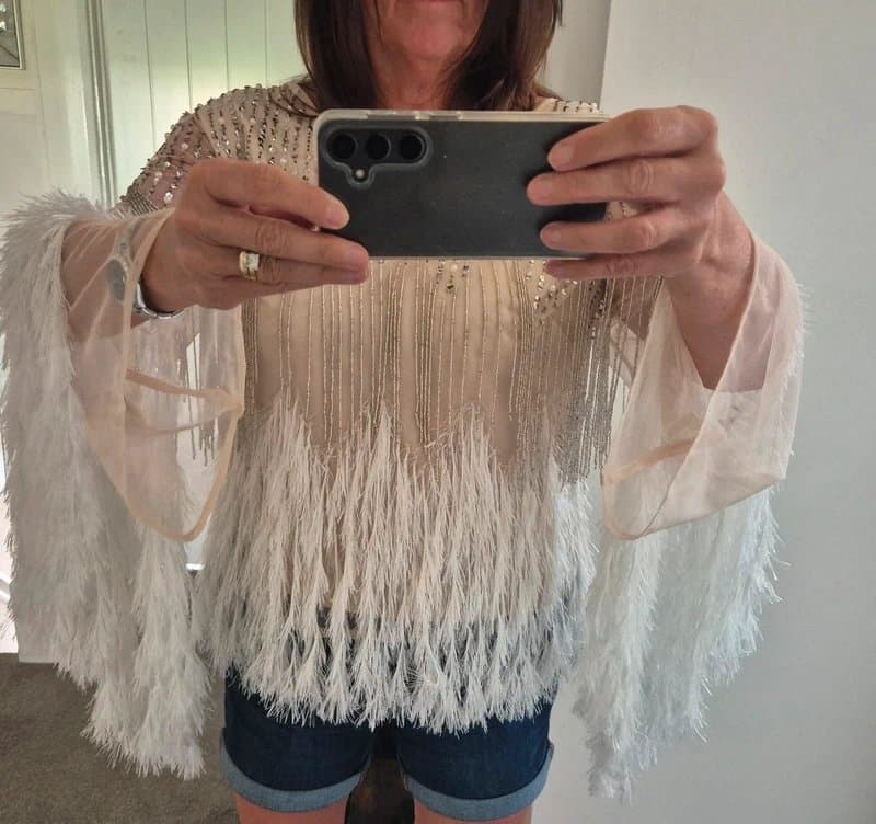 ASOS Stunning festival glam top with feathers sequins and beads by ASOS