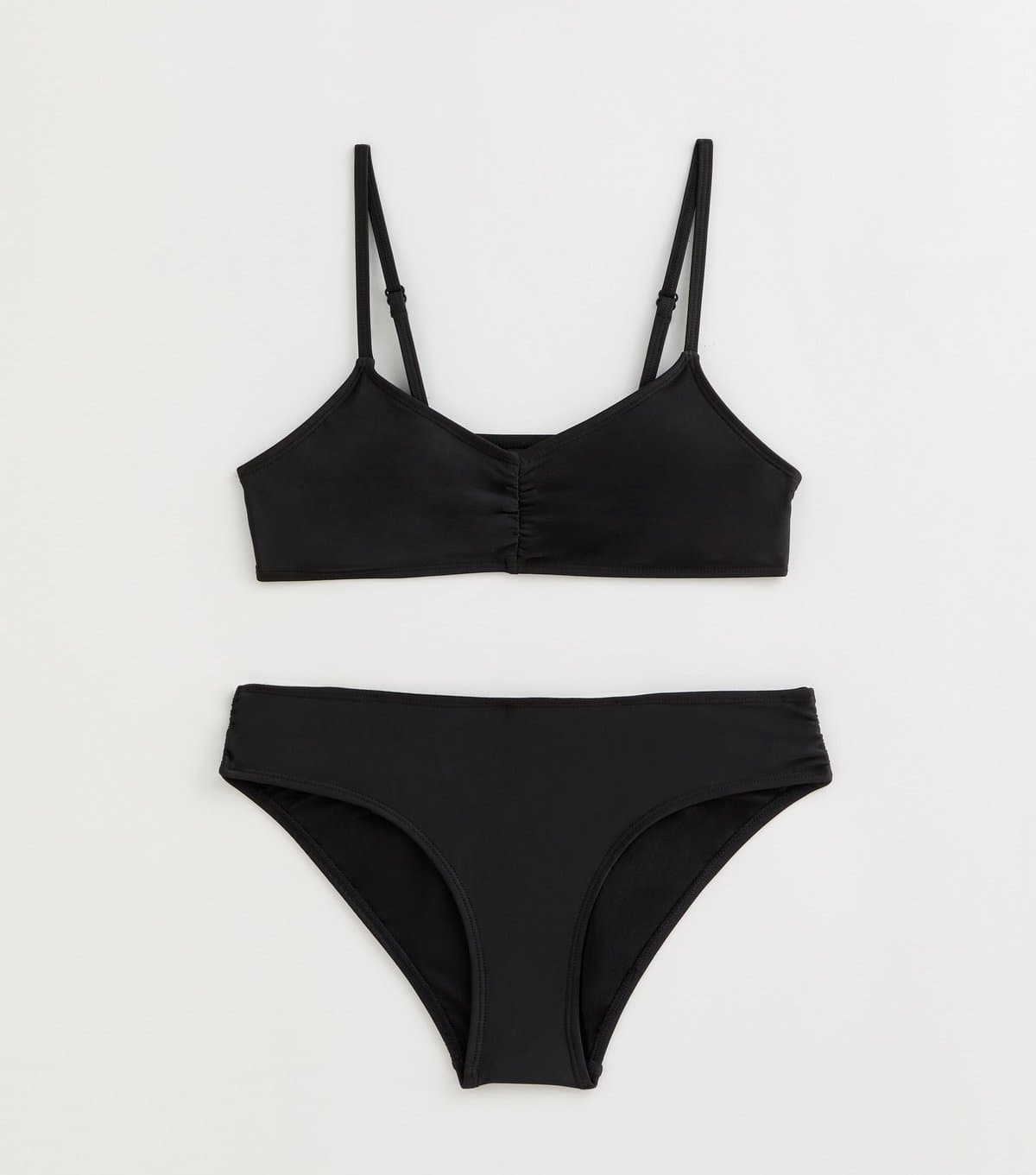 New Look New Look Black Jersey Crop Top Set