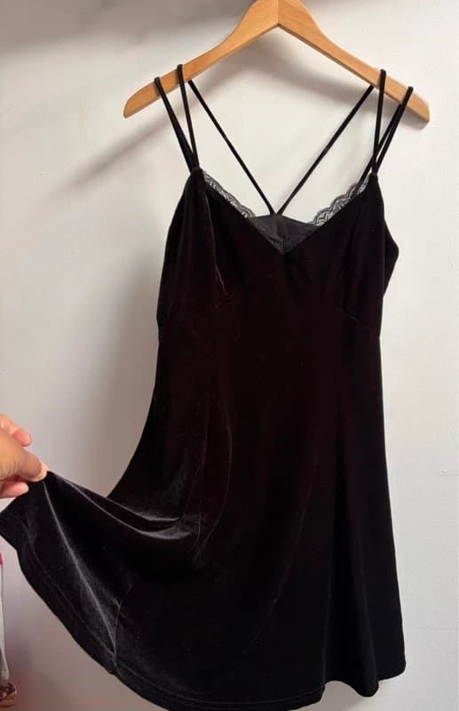 New Look Velvet Black Dress