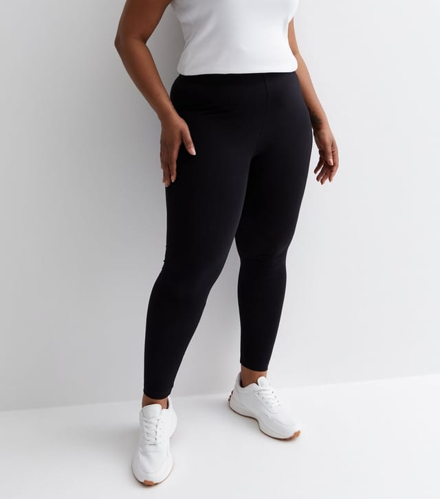 New Look Women's Plus Size 2 Pack Black Jersey Leggings Curves New Look - 2