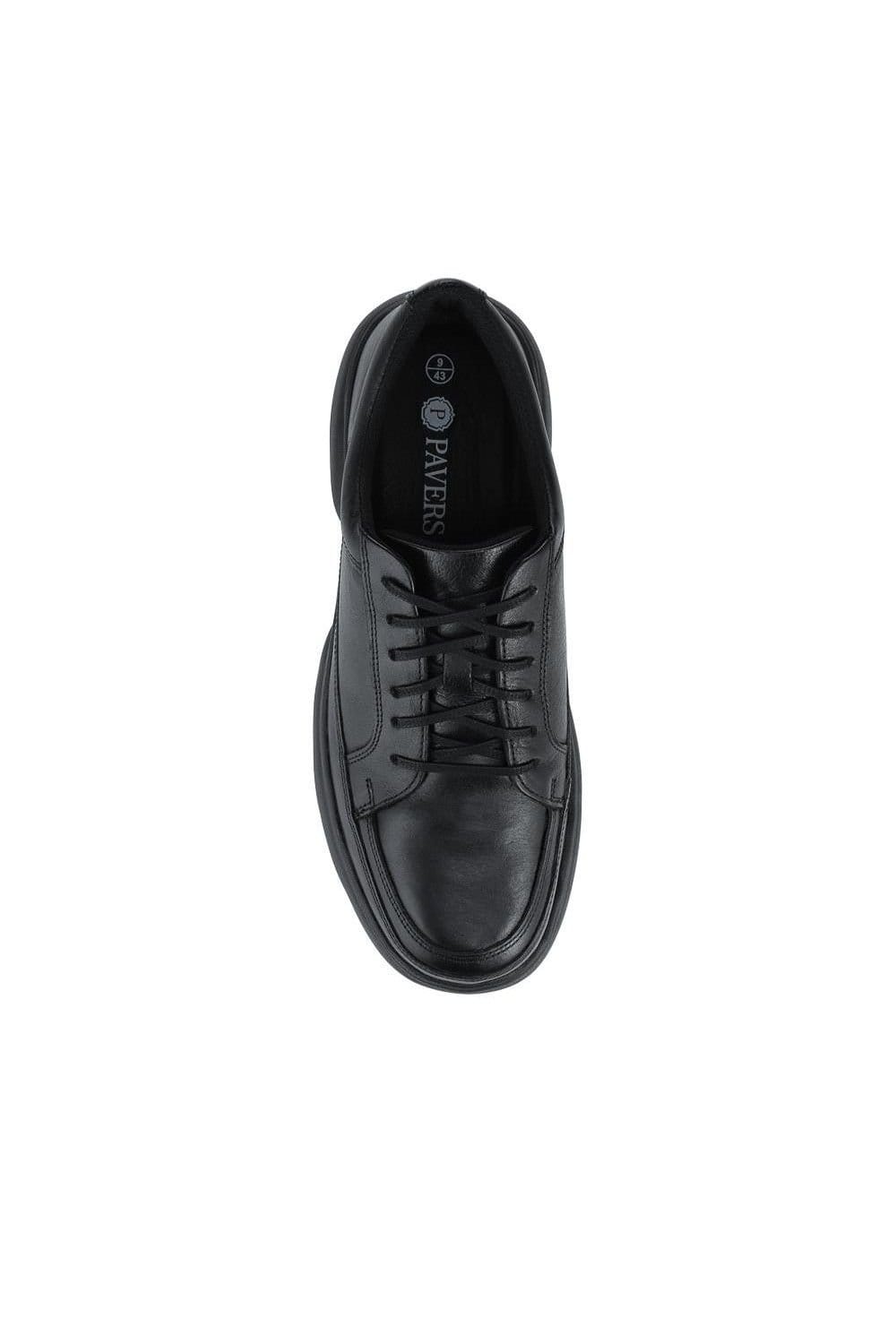 Pavers Pavers Men's Lightweight Cushioned Casual Laced Shoes in Black - 4