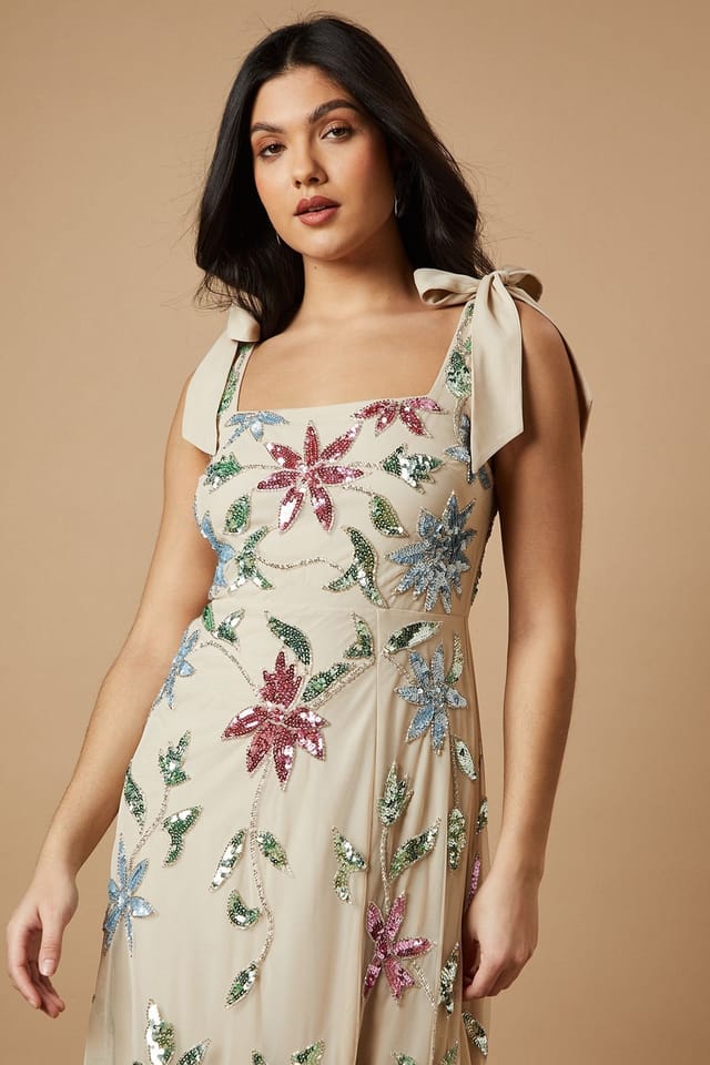 Oasis Oasis Women's Embellished Tie Shoulder Dress - 2