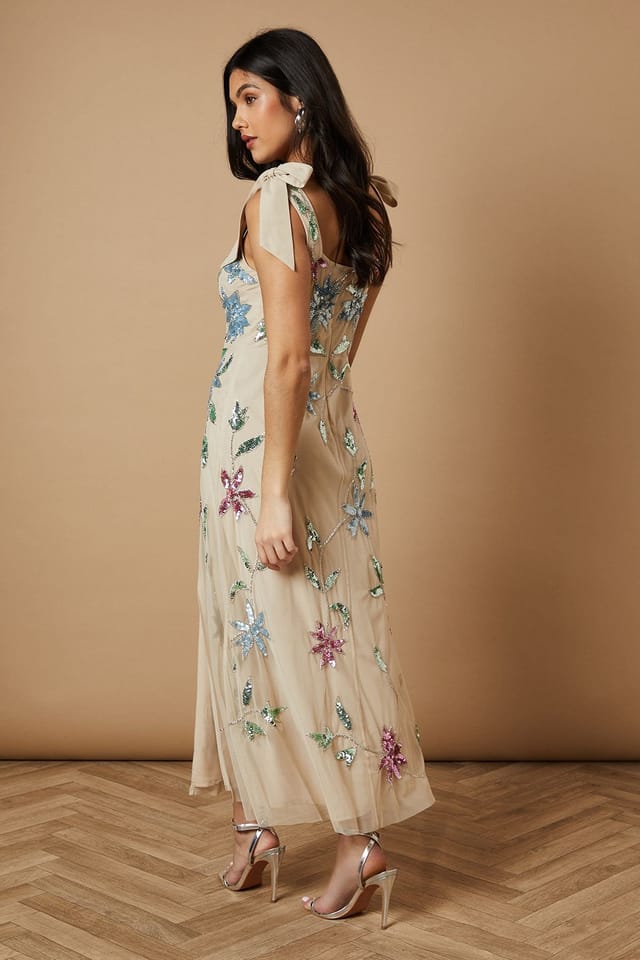 Oasis Oasis Women's Embellished Tie Shoulder Dress - 3