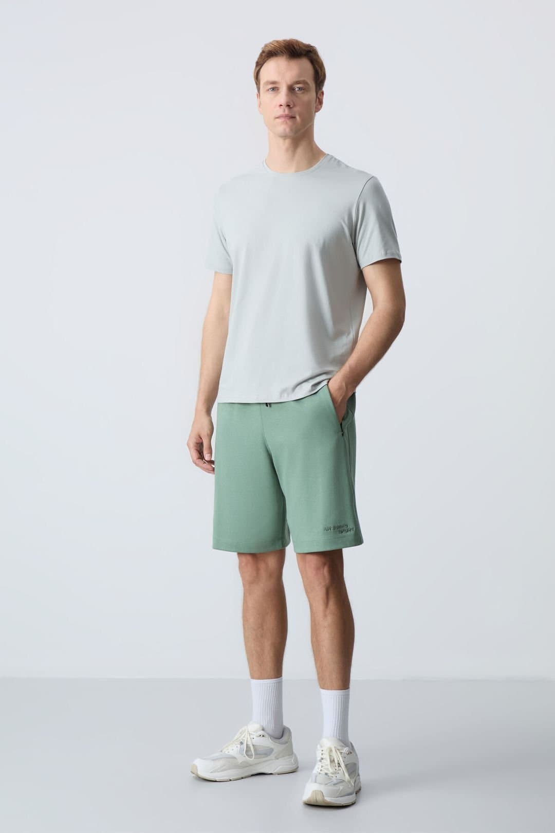 Tommy Life Tommy Life Men's Regular Fit Jersey Shorts in Green