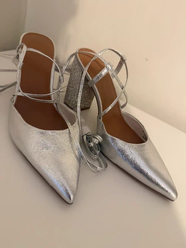 ASOS ASOS Design sparkle heel lace up shoes