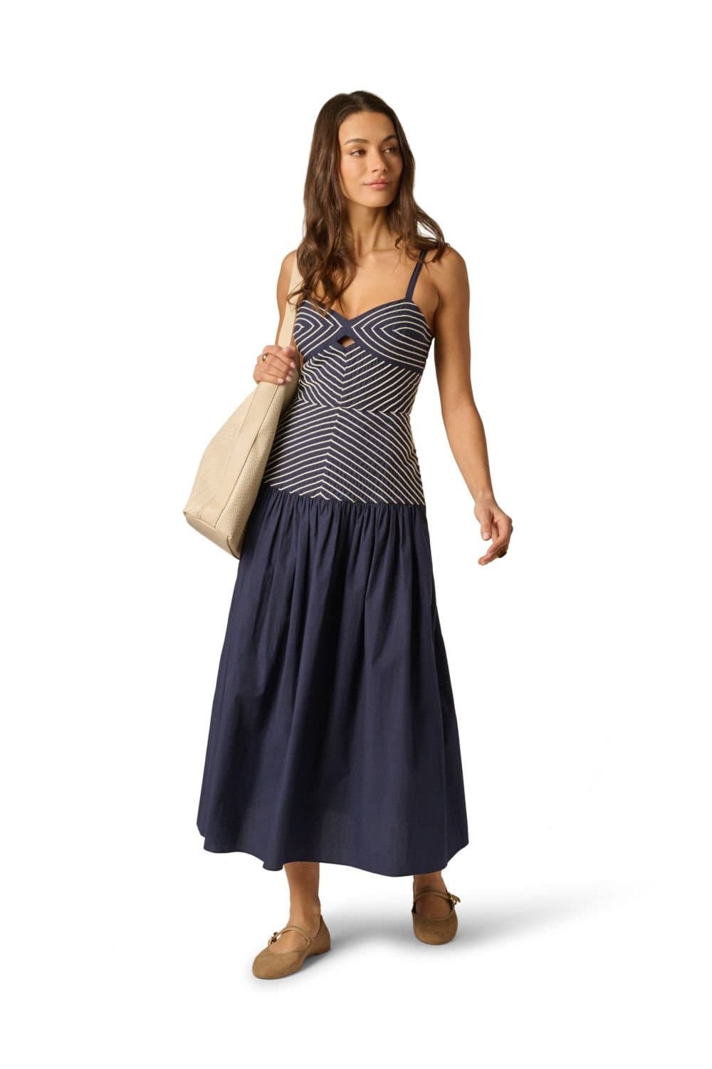 Adrianna by Adrianna Papell Adrianna by Adrianna Papell Women's Drop Waist Midi Dress